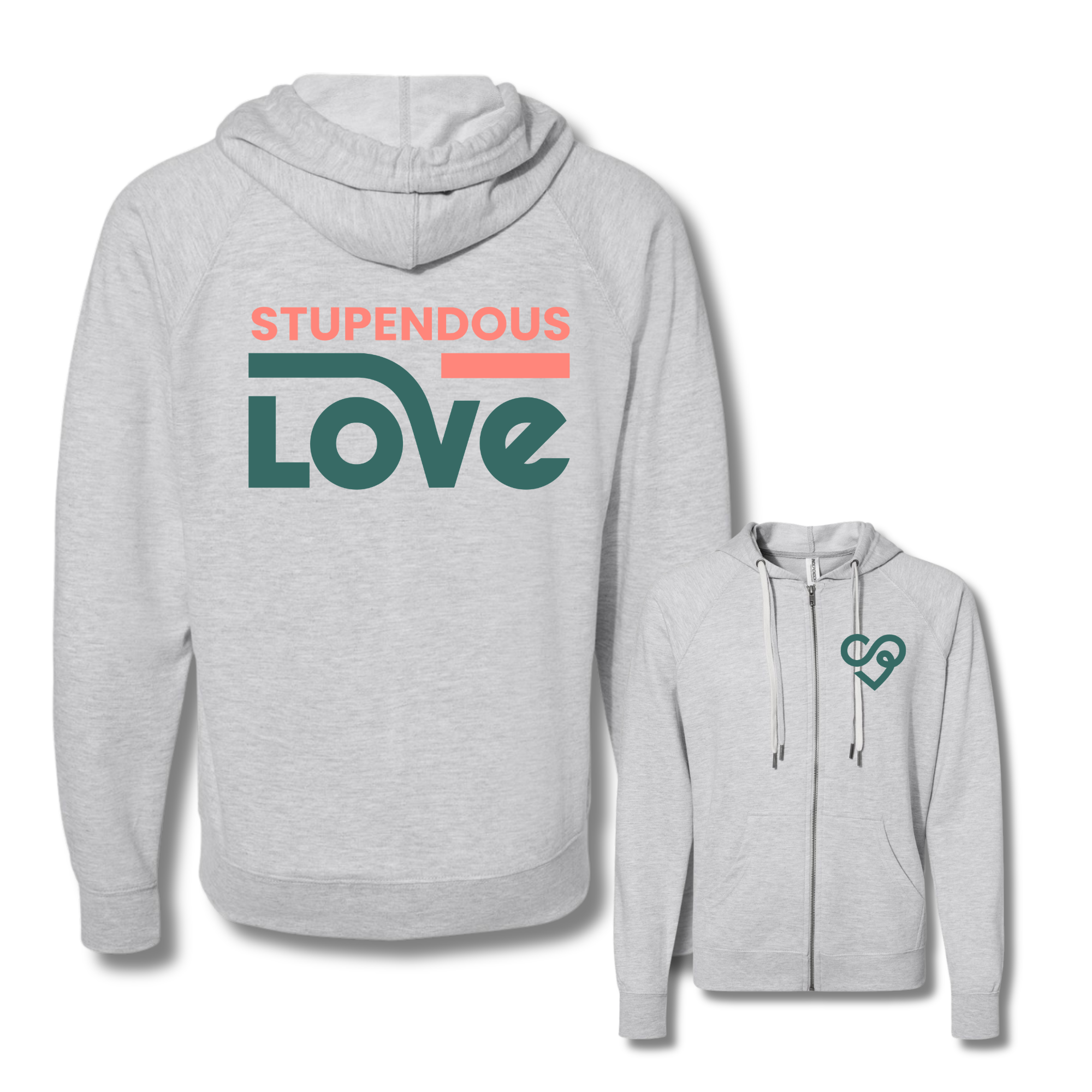 Stupendous Love Lightweight Zip Up Hoodie