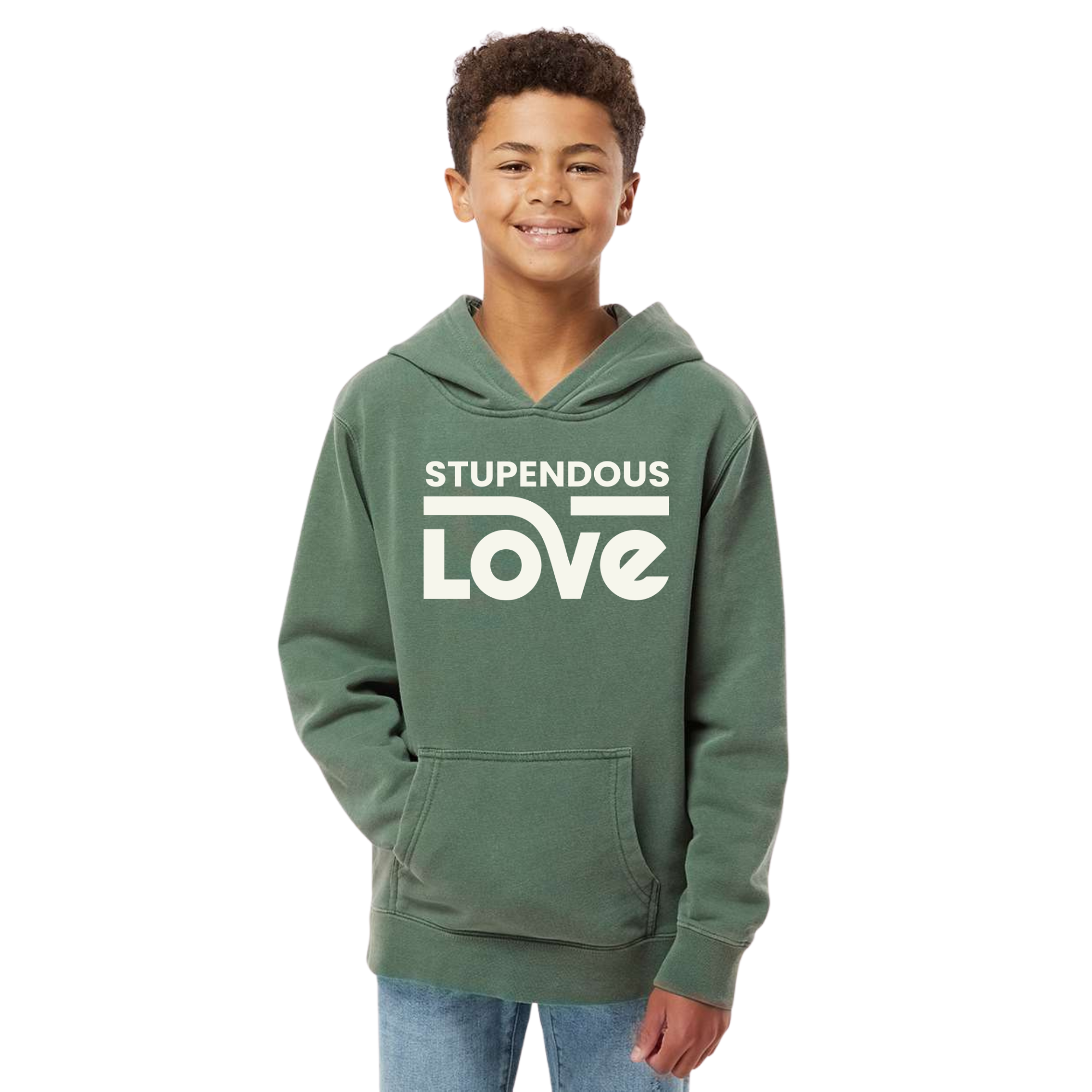 Stupendous Love Youth Pigment-Dyed Hoodie