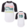 Stupendous Love Youth Three-Quarter Sleeve Baseball Jersey