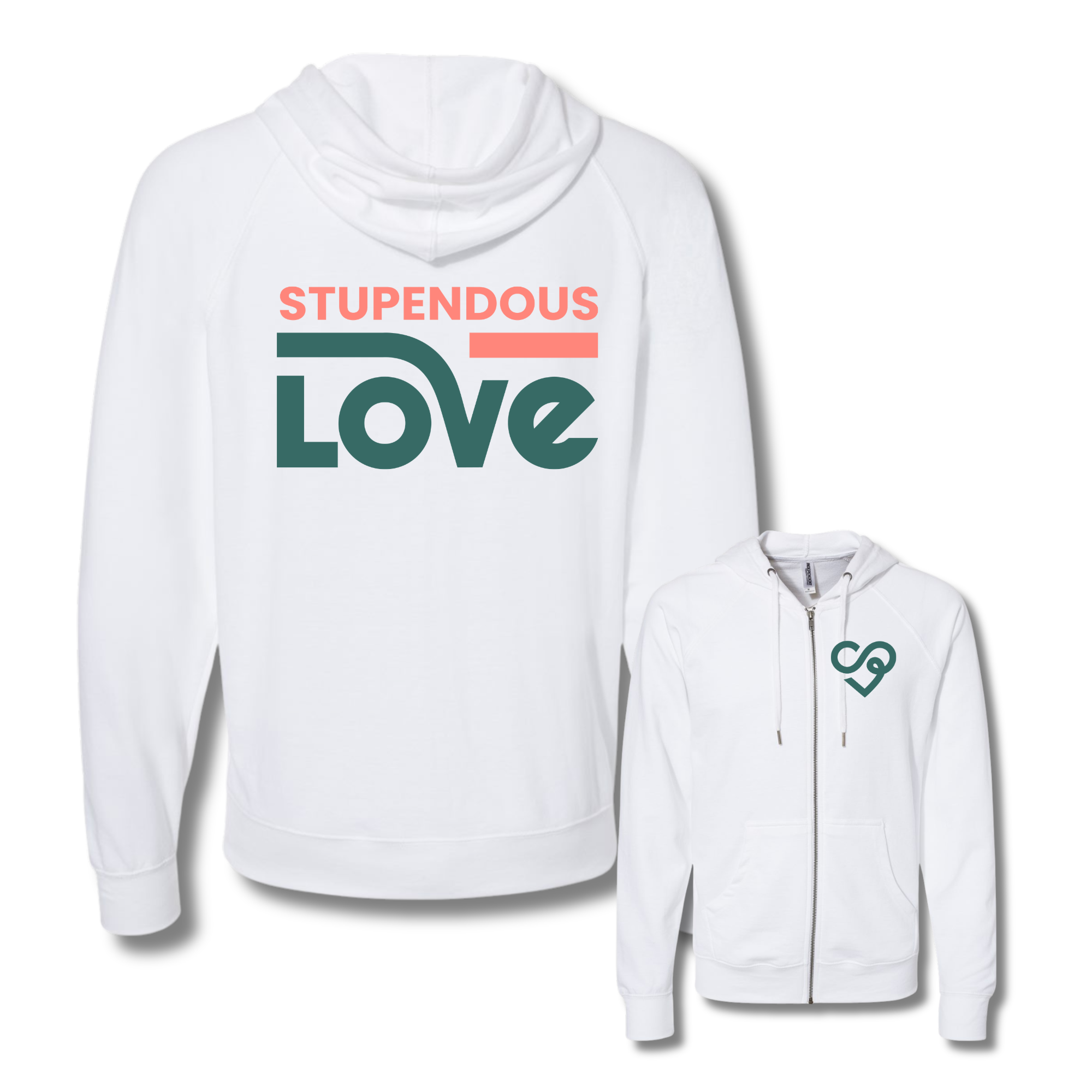 Stupendous Love Lightweight Zip Up Hoodie