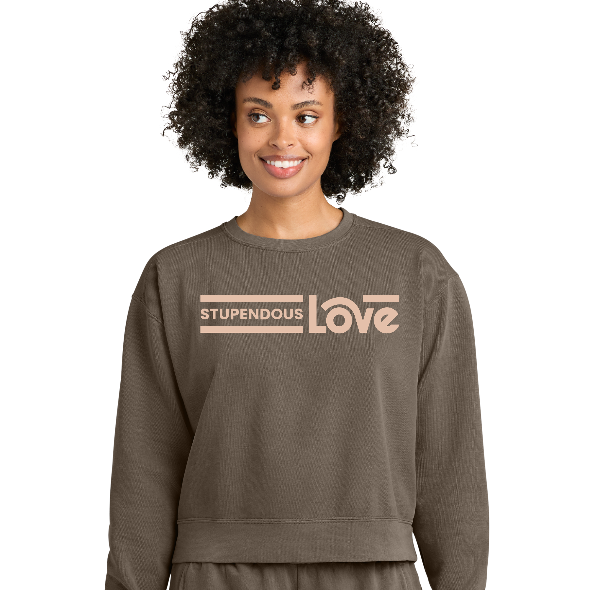 Stupendous Love Mid-Lenth PUFF Print Sweatshirt