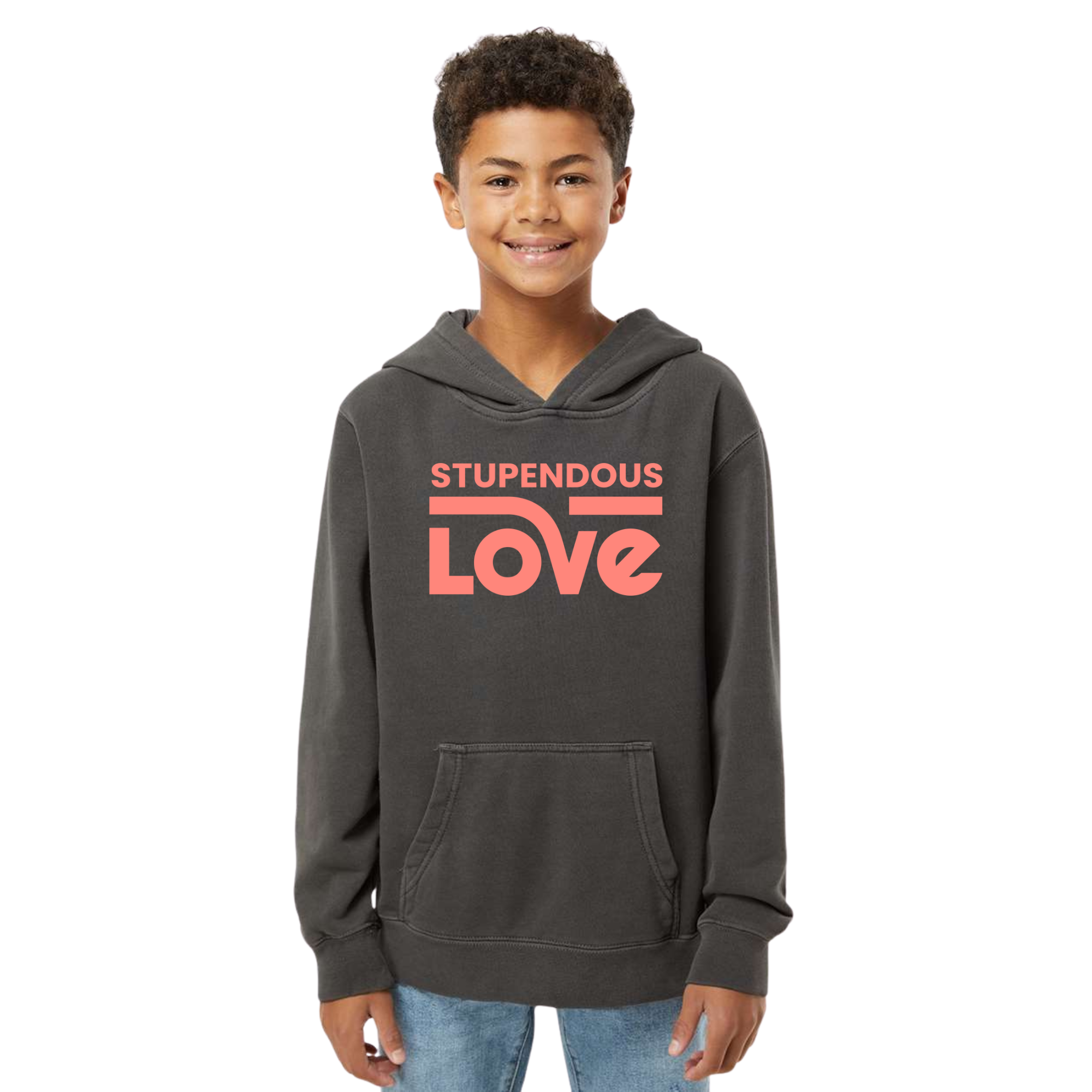 Stupendous Love Youth Pigment-Dyed Hoodie