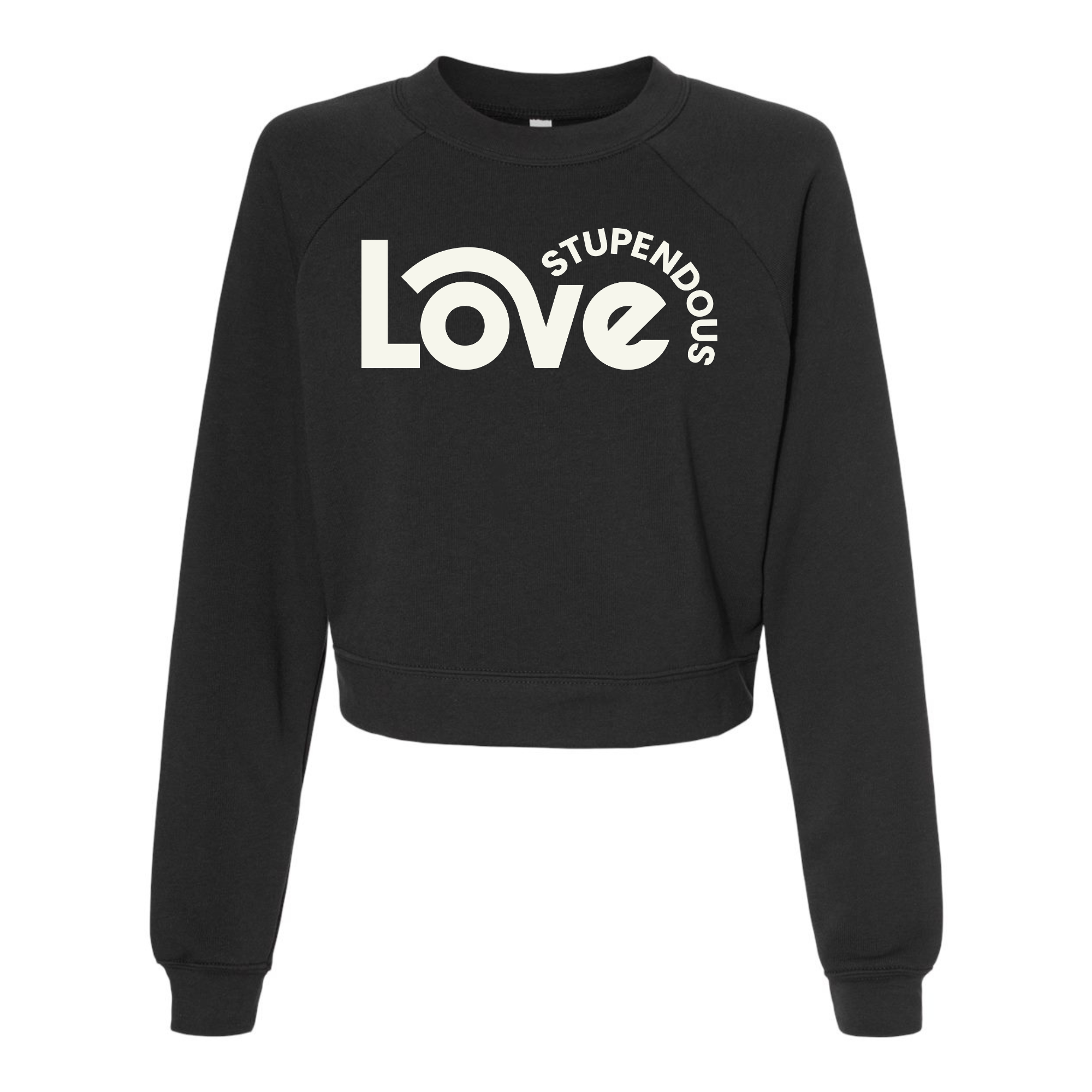 Stupendous Love Crop Raglan Crew