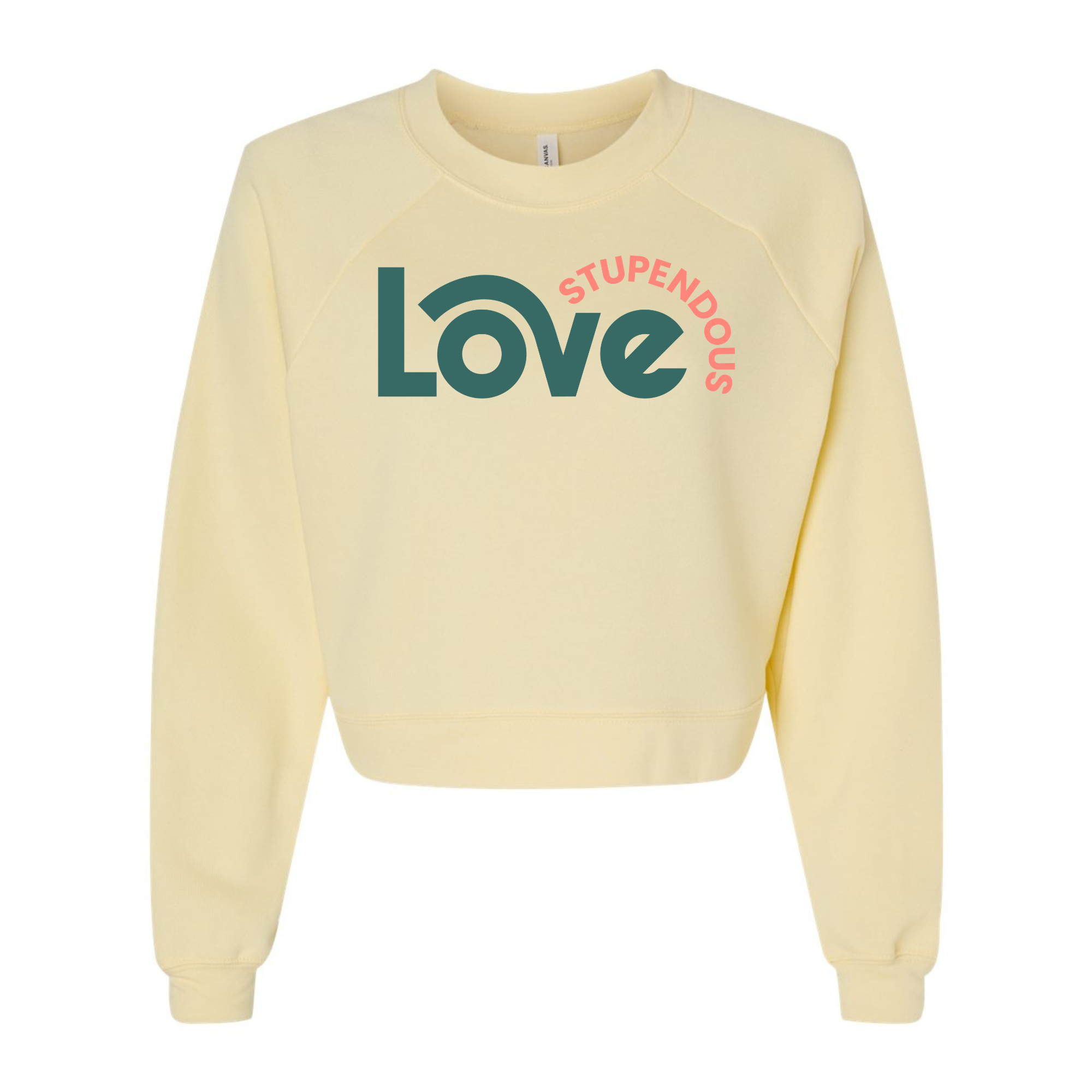Stupendous Love Crop Raglan Crew