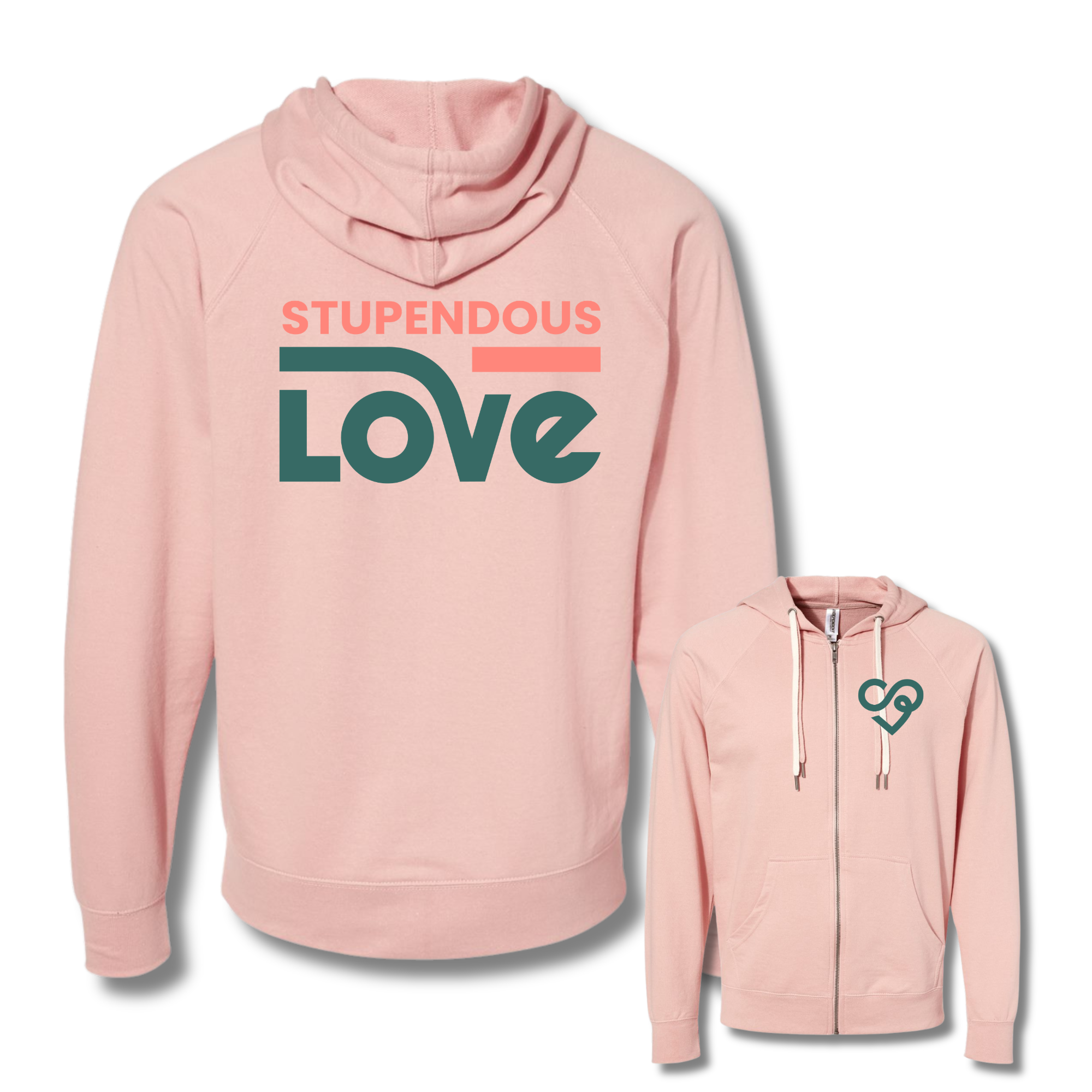 Stupendous Love Lightweight Zip Up Hoodie
