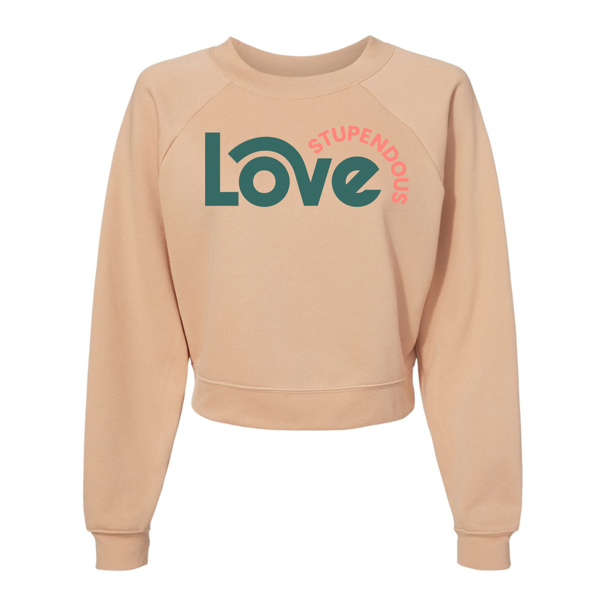 Stupendous Love Crop Raglan Crew