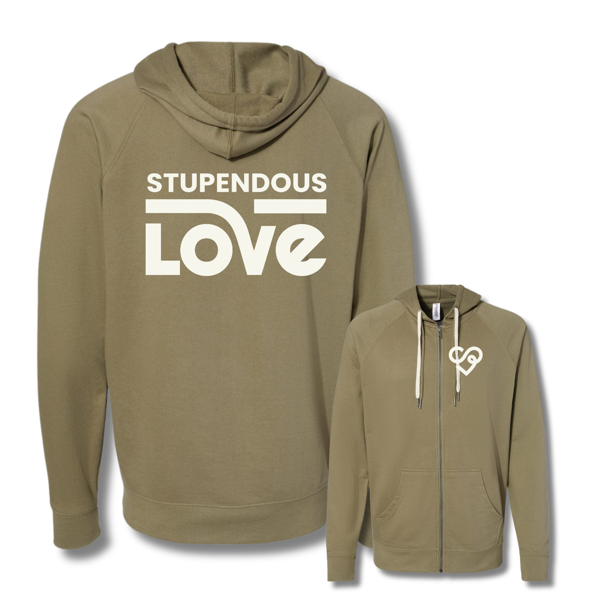 Stupendous Love Lightweight Zip Up Hoodie