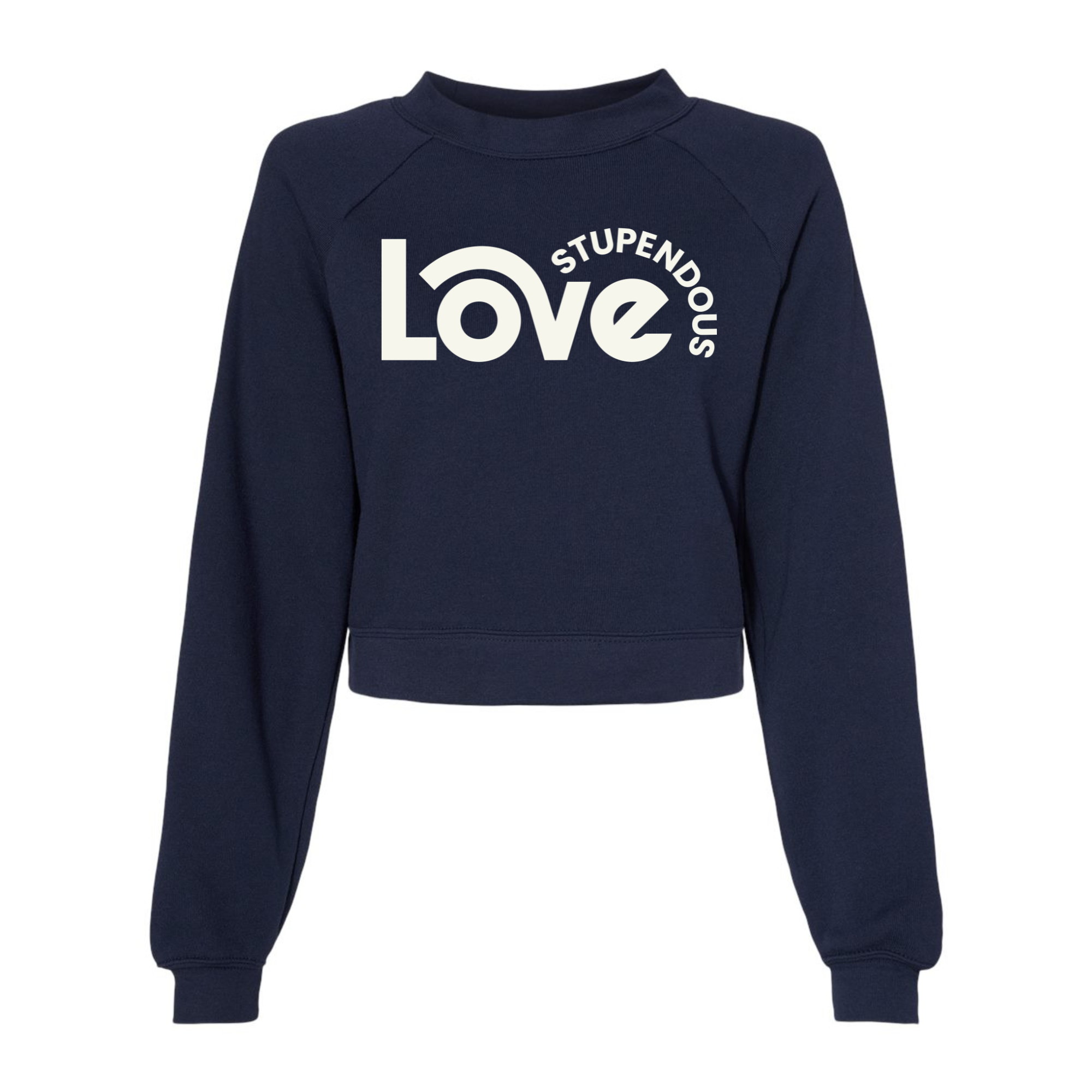 Stupendous Love Crop Raglan Crew