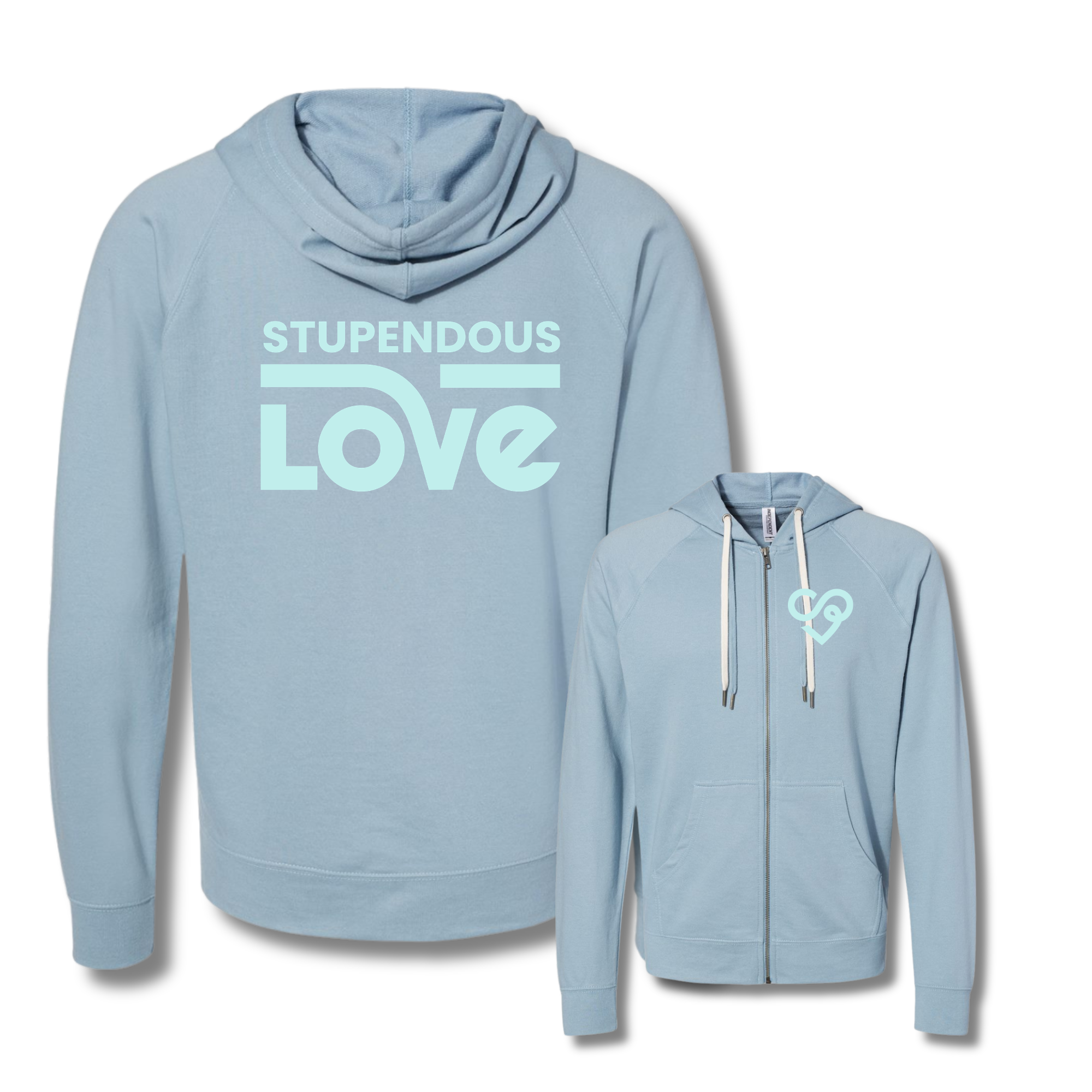 Stupendous Love Lightweight Zip Up Hoodie