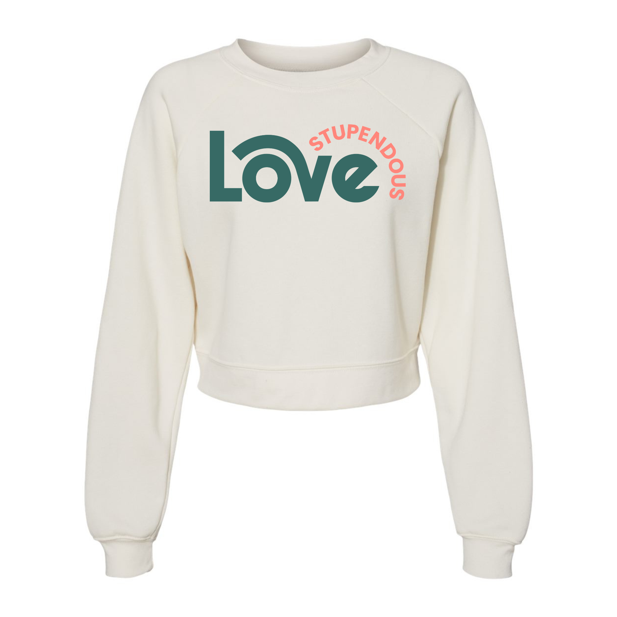 Stupendous Love Crop Raglan Crew