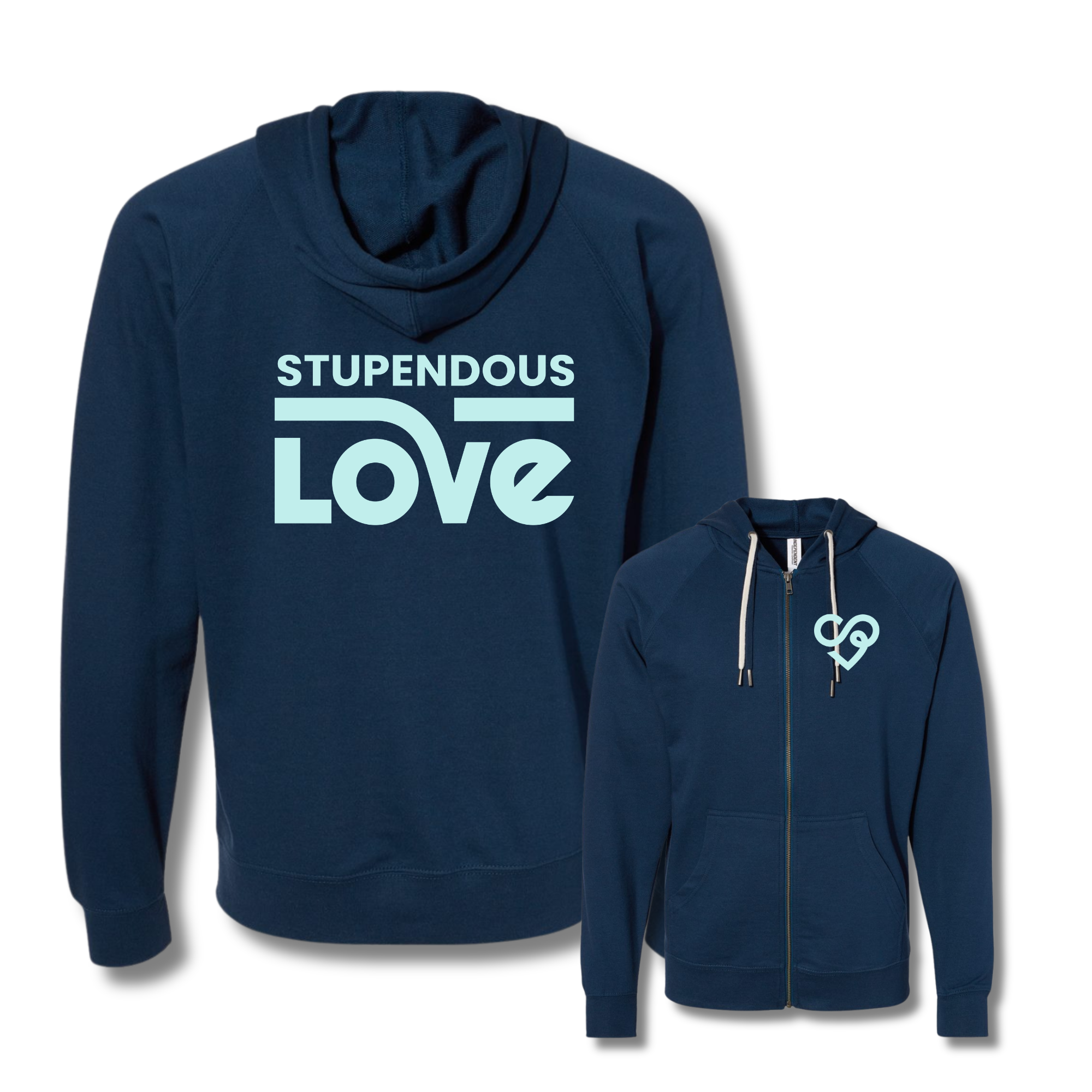 Stupendous Love Lightweight Zip Up Hoodie