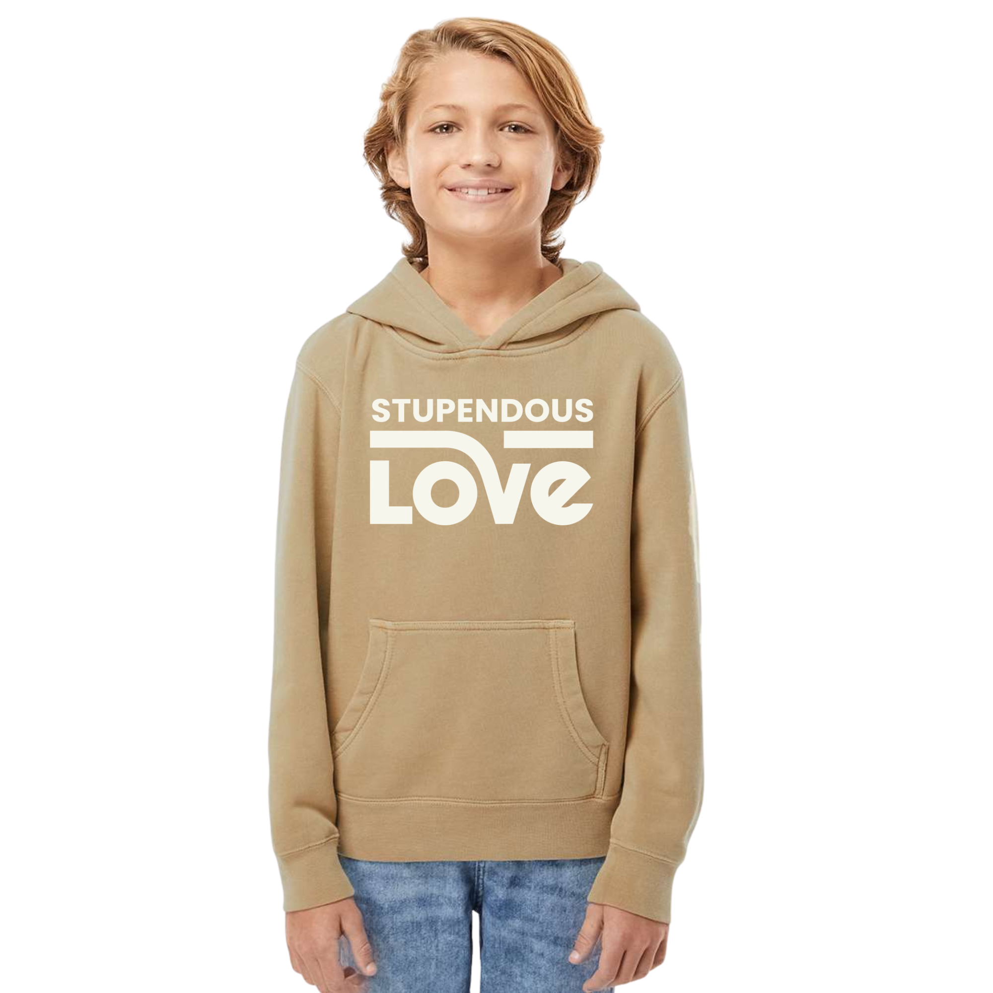 Stupendous Love Youth Pigment-Dyed Hoodie