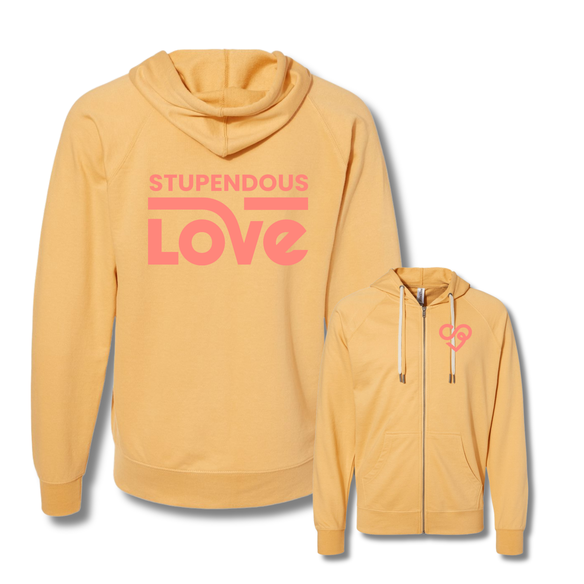 Stupendous Love Lightweight Zip Up Hoodie