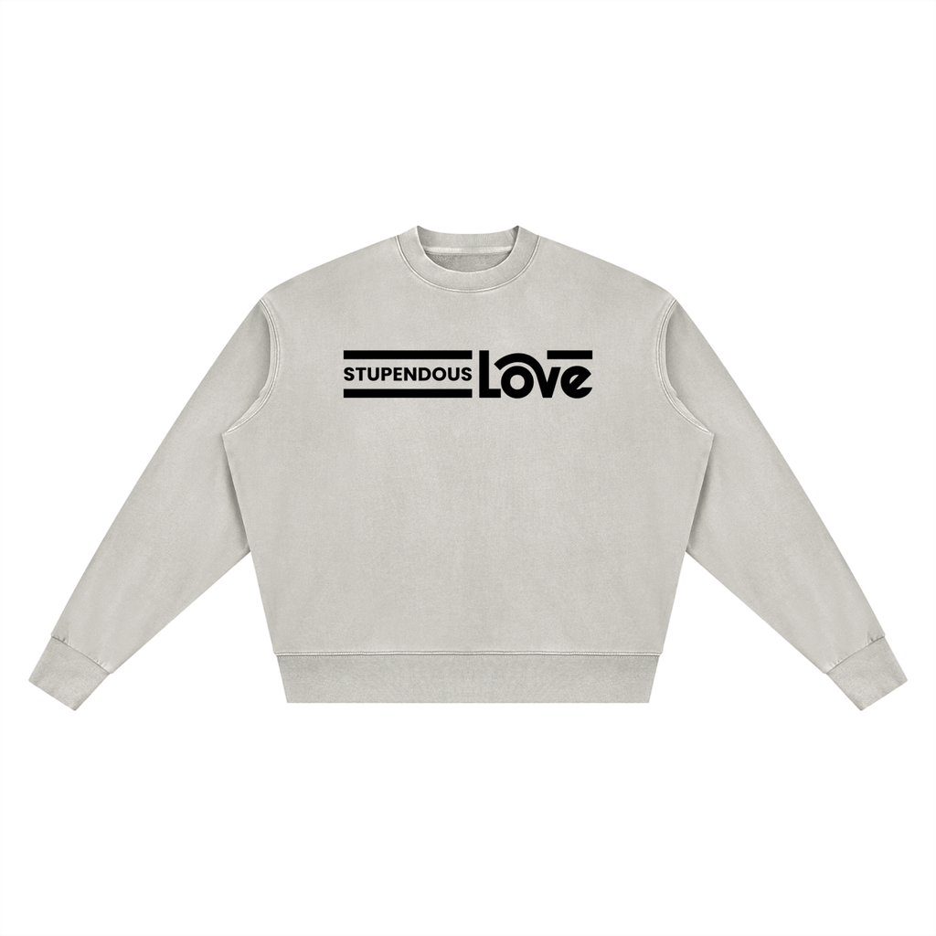 Unisex Vintage Wash Cotton Crewneck Sweatshirt