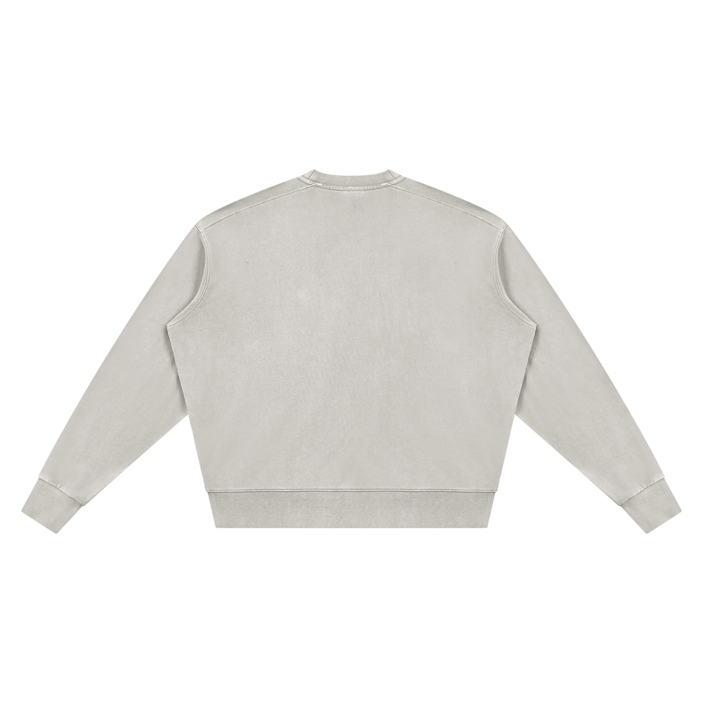 Unisex Vintage Wash Cotton Crewneck Sweatshirt